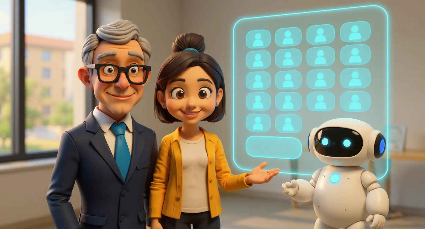 A CIO, an operator and an AI agent reviewing a living registry of every agent running in the business